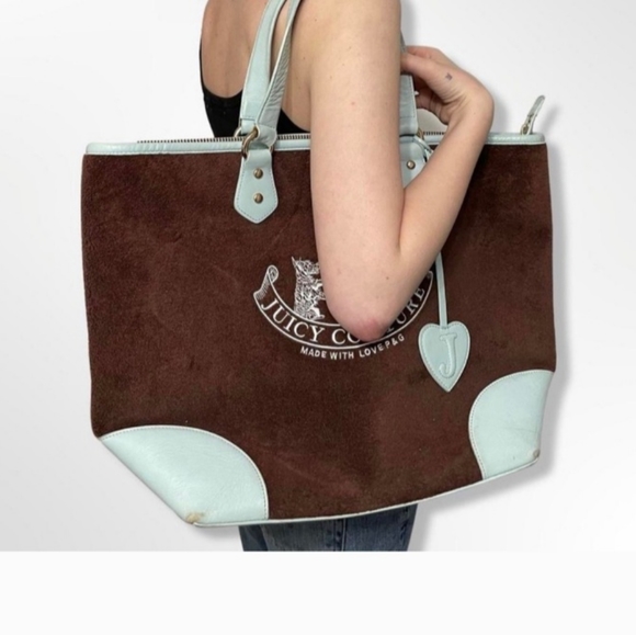 *SOLD SOLD * rare JUICY Couture 💕Y2K BABY PINK SCOTTIE TOTE XL  BAG - Picture 14 of 14